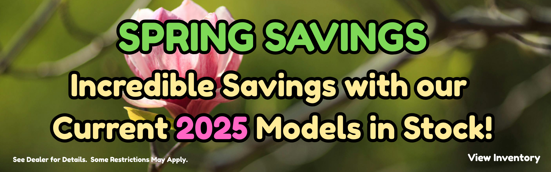 Spring savings 2025 models banner2026